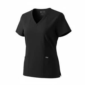 FIGS Casma Three-Pocket Scrub Top for Women – Black
